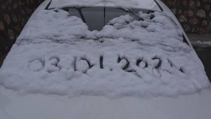 Elazığ’a 2024’ün ilk karı yağdı