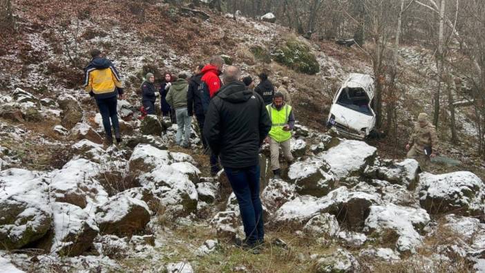 Tunceli'de otomobil uçurumdan düştü '1 ölü 1 yaralı'