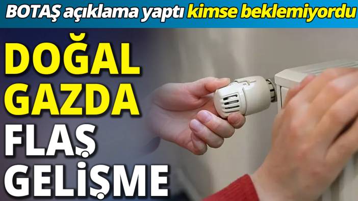 Doğal gazda flaş gelişme ‘BOTAŞ açıklama yaptı kimse beklemiyordu’