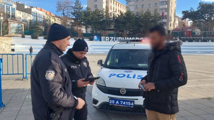 Erzurum'da yabancı şahıslar polise yakalandı