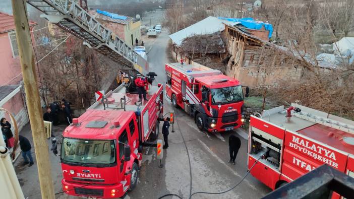 Malatya’da bir evde yangın çıktı