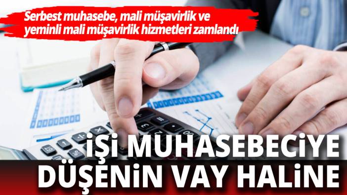 Serbest muhasebe, mali müşavirlik ve yeminli mali müşavirlik hizmetleri zamlandı