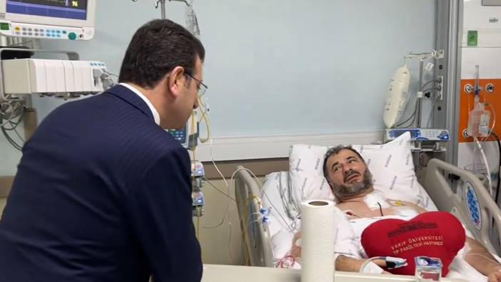 İmamoğlu'ndan Fatih Cami imamına hastanede ziyaret