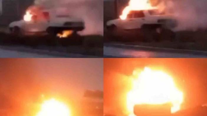 Tofaş marka aracını ateşe verdi, sosyal medyadan paylaştı
