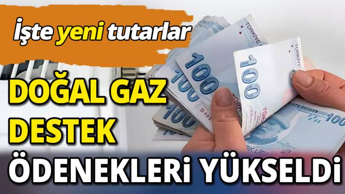 İşte yeni tutarlar Doğal gaz destek ödenekleri yükseldi