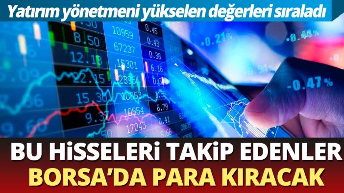 Bu hisseleri takip edenler para kıracak Yatırım yönetmeni 2024'ün yükselen değerlerini sıraladı