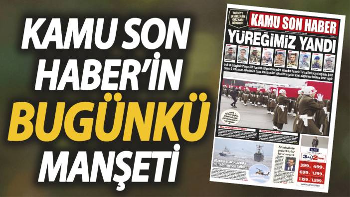 Kamu Son Haber'in birinci sayfası