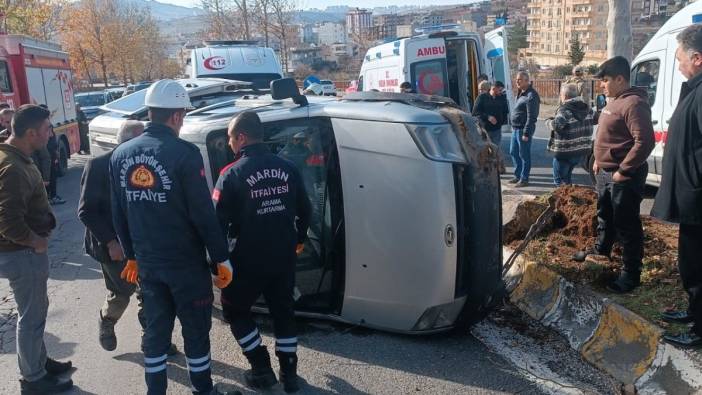 Mardin’de araç takla attı ‘4 kişi yaralandı’