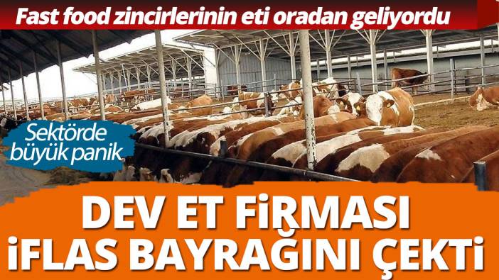 Türkiye'nin dev et firması iflas bayrağını çekti  Fast food zincirlerinin etini onlar sağlıyordu