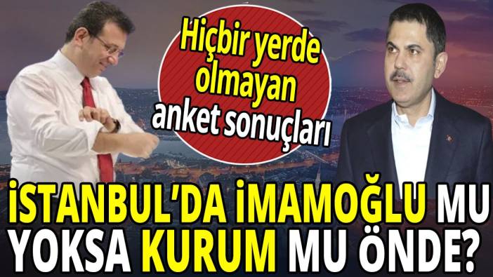 İstanbul'da Ekrem İmamoğlu mu Murat Kurum mu önde? Hiçbir yerde olmayan anket sonucu