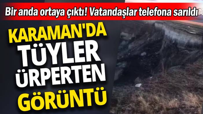 Karaman'da tüyler ürperten görüntü 'Bir anda ortaya çıktı Vatandaşlar telefona sarıldı'