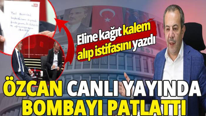 Tanju Özcan canlı yayında bombayı patlattı 'Eline kağıt kalem alıp istifasını yazdı