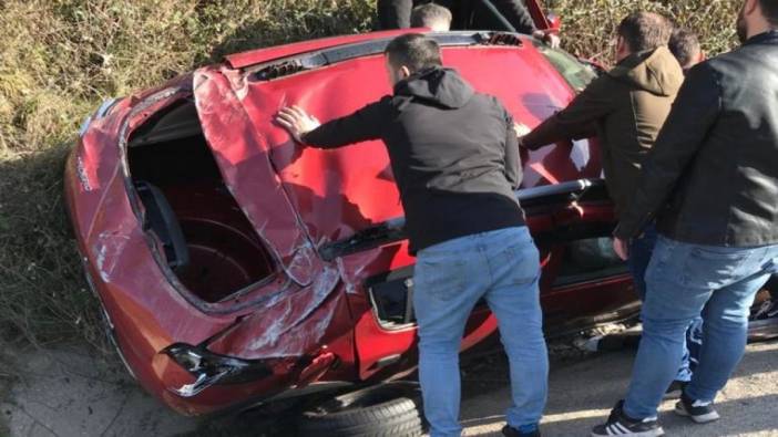 Zonguldak'ta otomobil takla attı '1 kişi yaralandı'