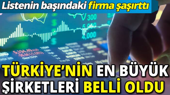 Türkiye’nin en büyük şirketleri belli oldu ‘Listenin başındaki firma şaşırttı'