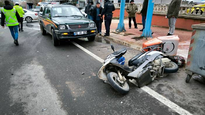 Tekirdağ’da kaza ‘Motosiklet ile kamyonet çarpıştı’