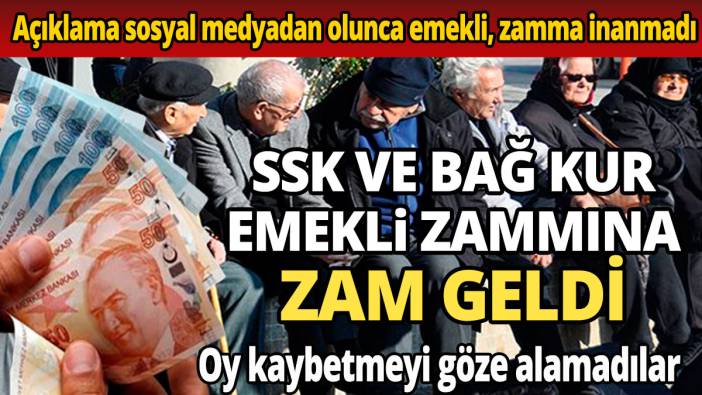 Emekliye yüzde 5 zamda geri adım İşte SSK ve Bağ Kur emeklisinin yeni zammı