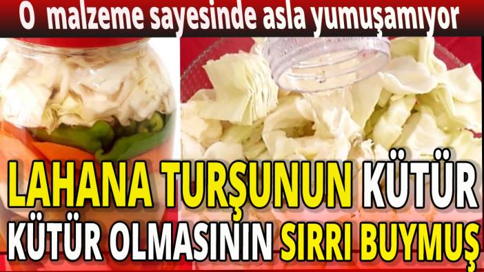 Lahana turşusunun kütür kütür olmasının sırrı ortaya çıktı  'O  malzeme sayesinde asla yumuşamıyor'