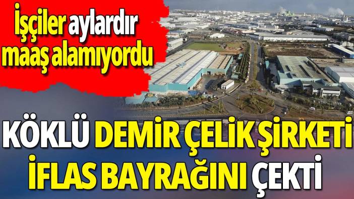 İşçiler aylardır maaş alamıyordu 'Köklü demir çelik şirketi iflas bayrağını çekti'
