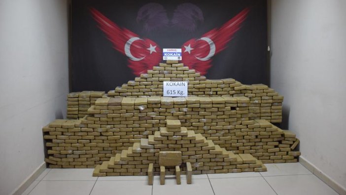 Mersin'de 615 kilogram kokain ele geçirildi