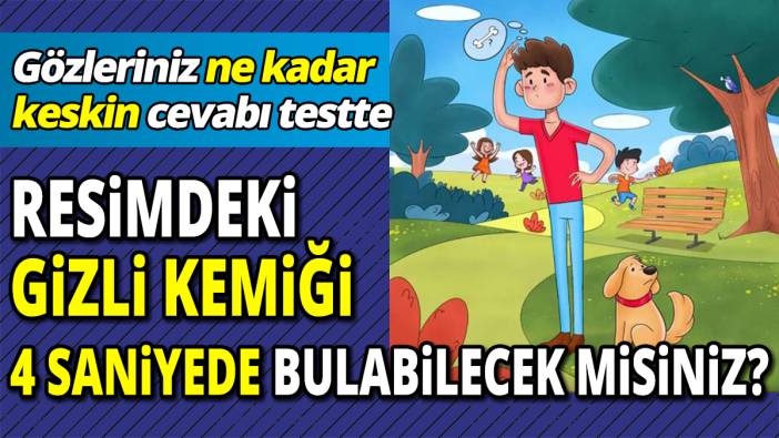 Gözleriniz ne kadar keskin cevabı testte Resimdeki gizli kemiği 4 saniyede bulabilecek misiniz