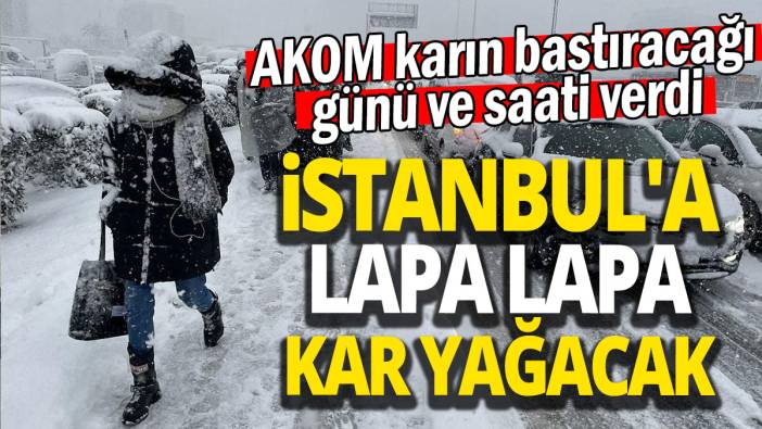 İstanbul'a lapa lapa kar yağacak 'AKOM karın bastıracağı günü ve saati verdi'