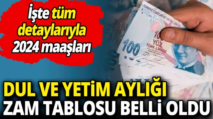 Dul ve yetim aylığı zam tablosu belli oldu 'İşte tüm detaylarıyla 2024 maaşları'