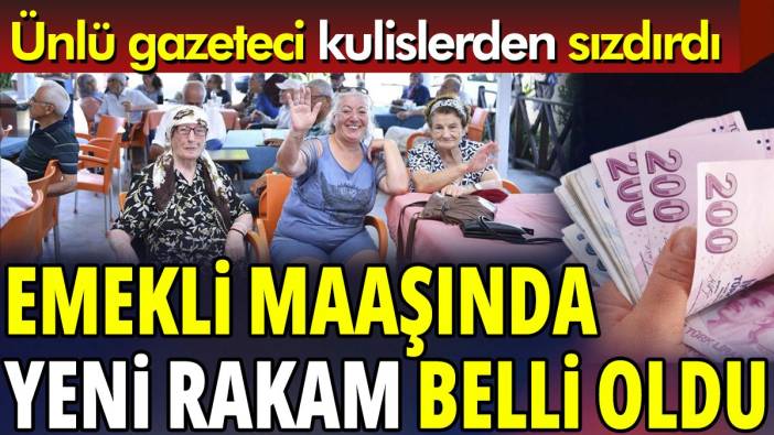Emekli maaşında yeni rakam belli oldu 'Ünlü gazeteci kulislerden sızdırdı'