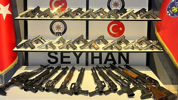 Adana onlarca silah ve tüfek ele geçirildi