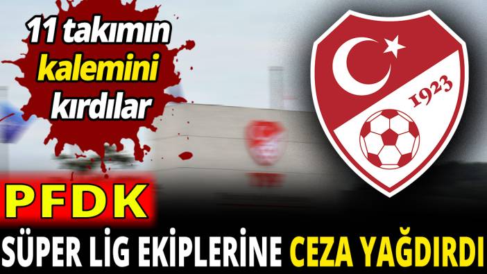 PFDK Süper Lig ekiplerine ceza yağdırdı '11 takımın kalemini kırdılar'