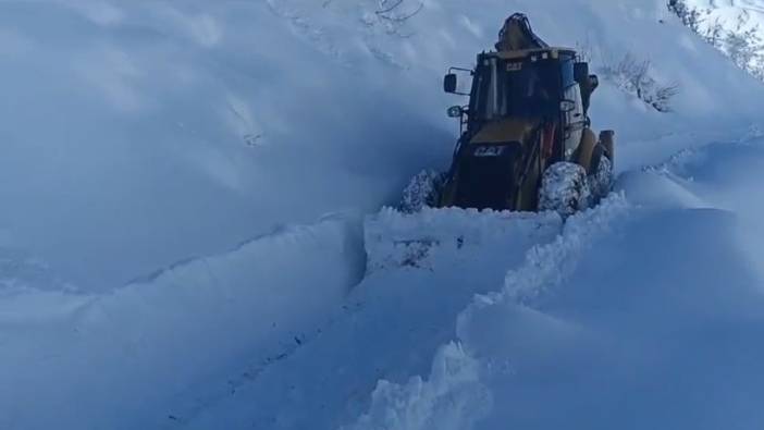 Batman'da etkili olan kar yağışı sonrası köy yolları kapandı