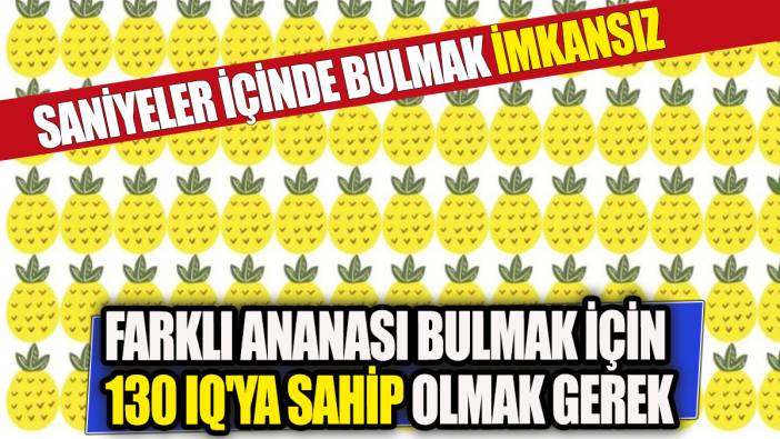 Saniyeler içinde bulmak imkansız Farklı ananası bulmak için 130 IQ'ya sahip olmak gerek