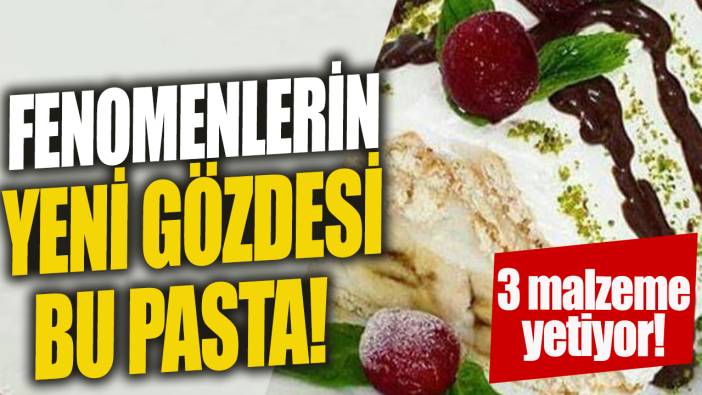 Fenomenlerin yeni gözdesi bu pasta ' 3 malzeme yetiyor'