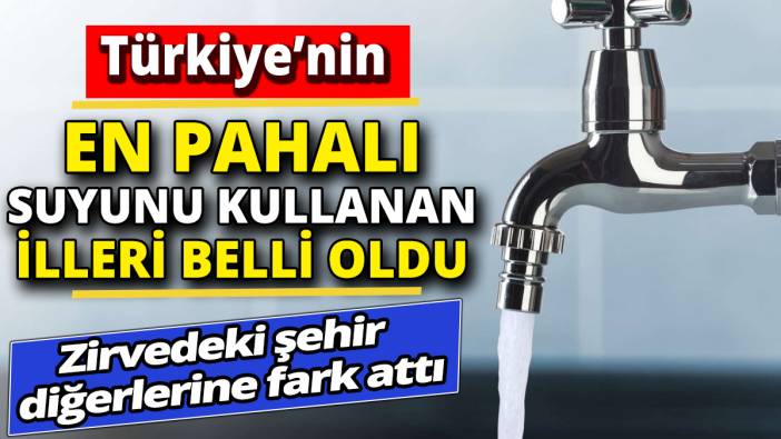 Türkiye'nin en pahalı suyunu kullanan illeri belli oldu 'Zirvedeki şehir diğerlerine fark attı'