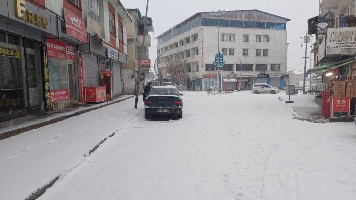 Malazgirt'te Kar Yağışı Hayatı Felç Etti