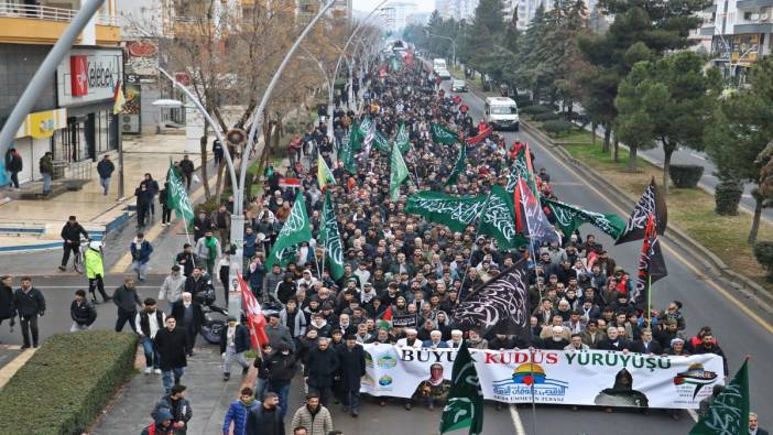 Diyarbakır’da Kudüs’e destek yürüyüşü gerçekleştirildi