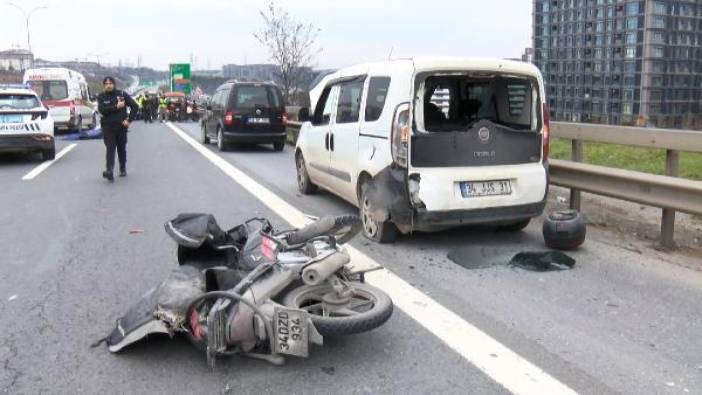 TEM'de feci kaza Motosikletli kurye yaşamını yitirdi