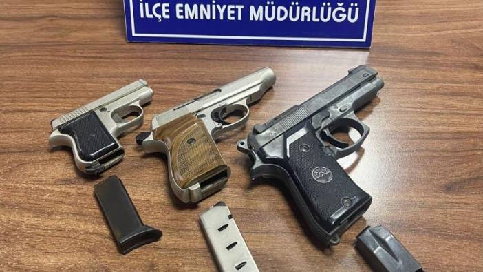 Tekirdağ'da polis ekipleri 3 adet silah ele geçirdi