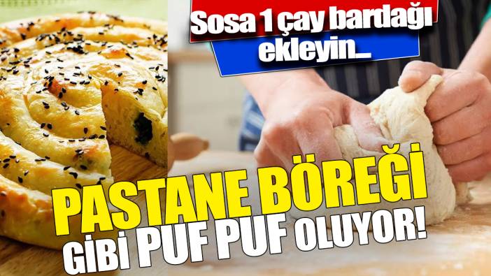 Pastane böreği gibi puf puf oluyor' Sosa 1 çay bardağı ekleyin.