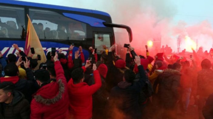 Galatasaray'a Erzurum'da coşkulu karşılama