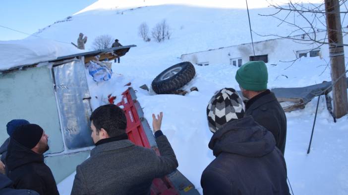 Ardahan'da bir köye çığ düştü