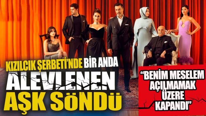 Kızılcık Şerbeti’nde bir anda alevlenen aşk söndü “Benim meselem açılmamak üzere kapandı”