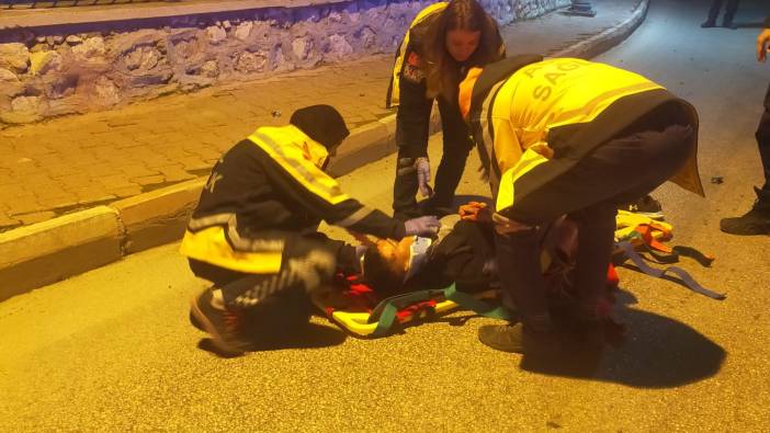 Burdur’da alkollü motosikletli kontrolü kaybedip düştü