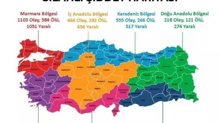 Türkiye’de gerçekleşen şiddet olayları verileri yayınlandı