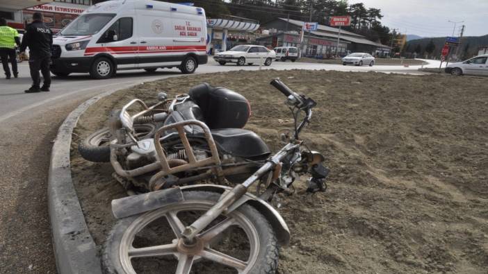 Bolu'da yeni açılan kavşakta ilk kaza meydana geldi