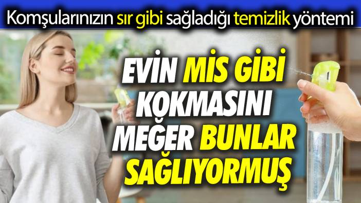 Komşularınızın sır gibi sağladığı temizlik yöntemi Evin mis gibi kokmasını meğer bunlar sağlıyormuş