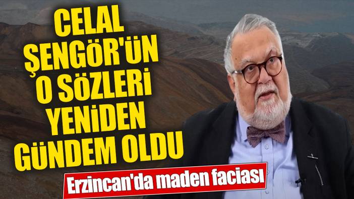 Erzincan'da maden faciası 'Celal Şengör'ün o sözleri yeniden gündem oldu