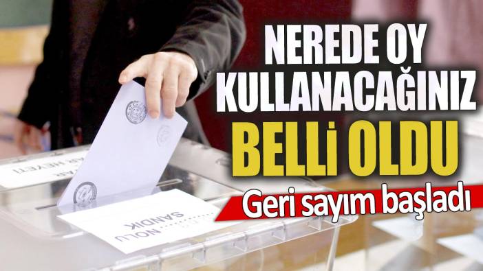 Nerede oy kullanacağınız belli oldu 'Geri sayım başladı'