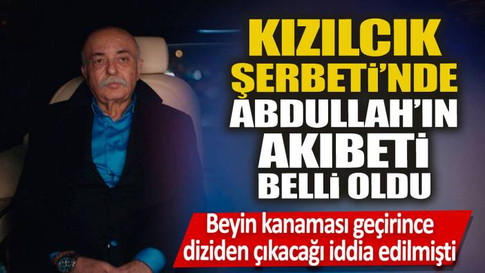 Kızılcık Şerbeti’nde Abdullah’ın akıbeti belli oldu 'Beyin kanaması geçirince diziden çıkacağı iddia edilmişti'