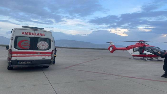 Ambulans helikopter 2,5 aylık minik için havalandı