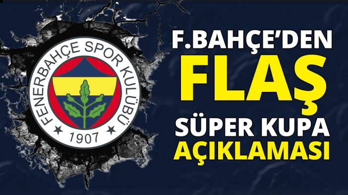 Son Dakika 'Fenerbahçe'den flaş suç duyurusu'